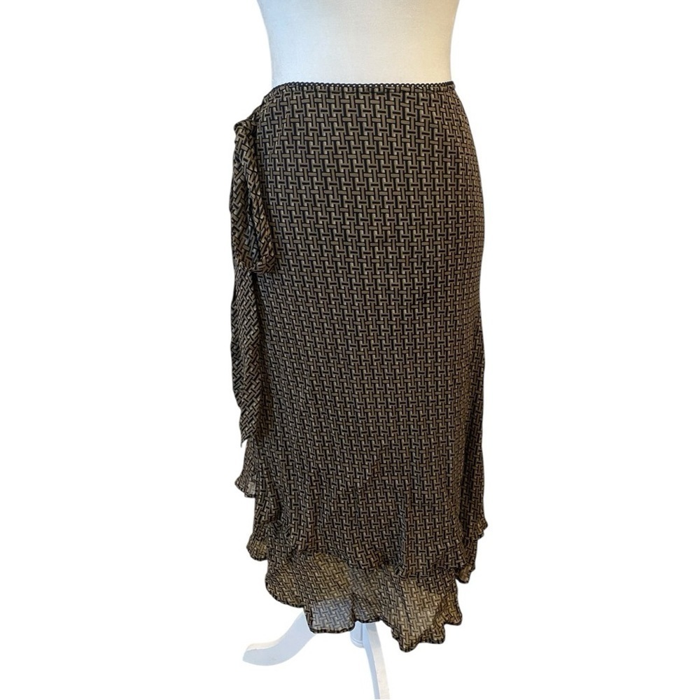 Style Co. Womens Vintage Y2k Crepe Style Brown Skirt